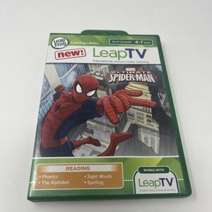 Leap Frog Leap TV Marvel Ultimate Spiderman Educational Video Game With Manual